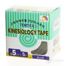 TEMTEX KINESOLOGY TAPE tejpovací páska, 5 cm x 5 m, modrá 1x1 ks