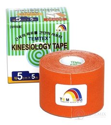 TEMTEX KINESOLOGY TAPE tejpovací páska, 5 cm x 5 m, oranžová 1x1 ks