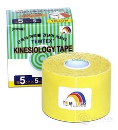 TEMTEX KINESOLOGY TAPE tejpovací páska, 5 cm x 5 m, žlutá 1x1 ks