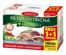 TEREZIA HLÍVA ÚSTŘIČNÁ + LAKTOBACILY se šipkami (AKCE 1 + 1), cps 60 + 60 zdarma (120 ks)