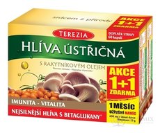 TEREZIA HLÍVA ÚSTŘIČNÁ S rakytníkovým olejem AKCE 1 + 1, cps 60 + 60 zdarma (120 ks)