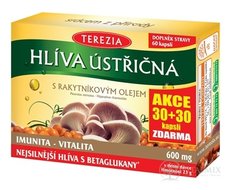 TEREZIA HLIVA ÚSTŘIČNÁ S RAKYTNÍKOVÝM OLEJEM AKCE cps 30+30 zdarma (60 ks)