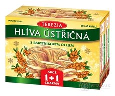 TEREZIA HLIVA USTRICOVITÁ S RAKYTNÍKOVÝM OLEJEM Vánoční balení 2025, AKCE 1+1, cps 60+60 zdarma (120 ks)