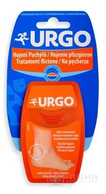 URGO Hojení puchýřů Na paty (na sport) Hydrokoloidní náplast, 7,2x4,3 cm, 1x5 ks