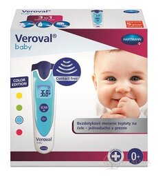 VEROVAL Baby Bezdotykový infračervený teploměr digitální, modrý 1x1 ks