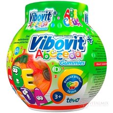 VIBOVIT + ABECEDA Gummies (inov.2018) želé s ovocnou příchutí 1x50 ks