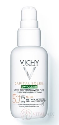 VICHY CAPITAL SOLEIL UV-CLEAR SPF50+ fluid proti nedokonalostem pleti s ochranným faktorem 1x40 ml