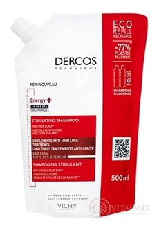 VICHY DERCOS ENERGY+ STIMULATING SHAMPOO stimulující šampon, náplň 1x500 ml