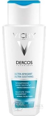 VICHY DERCOS ULTRA SOOTHING Sensitive gras šampon na mastné vlasy (M9070100) 1x200 ml