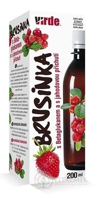 Virde brusinek S betaglukany fruktózový sirup 1x200 ml