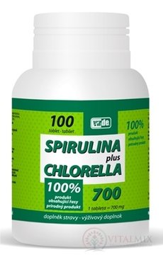 Virde SPIRULINA + Chlorella tbl 1x100 ks