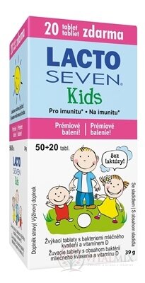 Vitabalans LACTOSEVEN Kids žvýkací tablety 50+20 zdarma (70 ks)