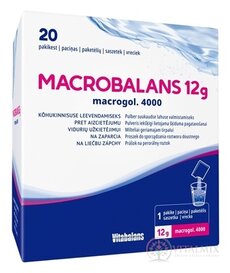 Vitabalans MACROBALANS 12 g macrogol. 4000 sáčky, prášek pro perorální roztok na zácpu 1x20 ks