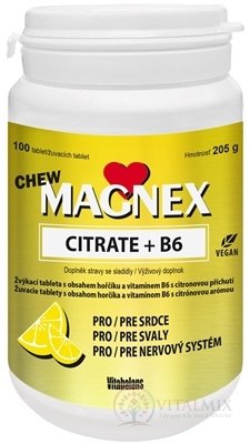 Vitabalans MAGNEX CITRATE + B6 Chew žvýkací tablety 1x100 ks