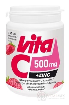 Vitabalans Vita C 500 mg + ZINC tbl s jahodovou příchutí 1x150 ks
