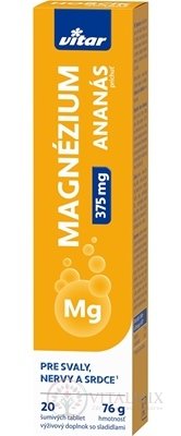 VITAR magnézium 375 mg tbl eff s příchutí ananasu 1x20 ks