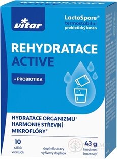 VITAR REHYDRATACE ACTIVE + PROBIOTIKA sáčky 1x10 ks