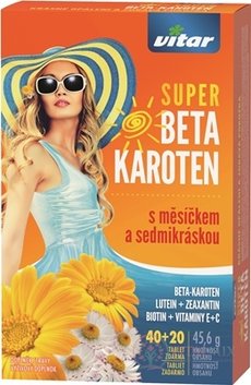 VITAR SUPER BETA KAROTEN tbl s měsíčkem a sedmikráskou 40 + 20 zdarma (60 ks)