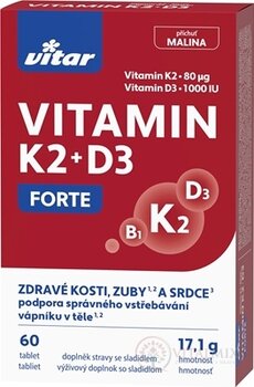 VITAR VITAMIN K2+D3 FORTE tbl 1x60 ks