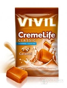 VIVIL Bonbons CREME LIFE CLASSIC drops s karamelově-smetanovou příchutí, bez cukru 1x110 g