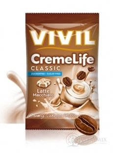 VIVIL Bonbons CREME LIFE CLASSIC drops s kávově-smetanovou příchutí, bez cukru 1x110 g