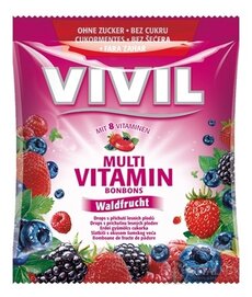 VIVIL BONBONS MULTIVITAMIN drops s příchutí lesního ovoce, bez cukru 1x60 g