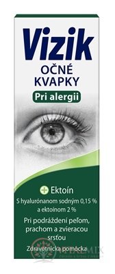 VIZIK Oční kapky Při alergii ektoin a hyaluronát 1x10 ml