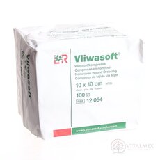 VLIWASOFT KOMPRESY NESTERILNÍ 10x10 cm 4 vrstvé 1x100 ks