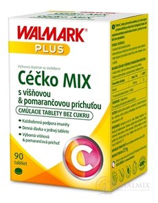 WALMARK Céčko MIX tbl vitamin C 100 mg (pomeranč + višeň) 1x90 ks