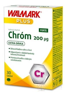 WALMARK Chrom Forte 200 mikrogramů (inů. 2019) tbl 1x30 ks