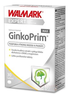 WALMARK GinkoPrim MAX (inů. Obal 2019) tbl 1x30 ks