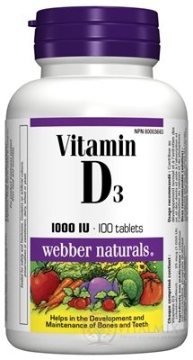 Webber Naturals Vitamin D3 1000 IU tbl 1x100 ks