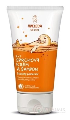 WELEDA 2v1 Sprchový krém a šampon Šťastný pomarač 1x150 ml