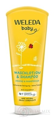 WELEDA Měsíčkový dětský šampon (Calendula Babywash &amp; Shampoo) 1x200 ml