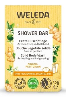 WELEDA SHOWER BAR Citrusové osvěžující mýdlo ginger + petitgrain, s esenciálními oleji 1x75 g