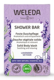 WELEDA SHOWER BAR Levandulové relaxační mýdlo levandr + vetiver, s esenciálními oleji 1x75 g