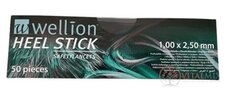 Wellion HEEL STICK - Lanceta bezpečnostní 1,00 x 2,50 mm (WELL2NEOHH), sterilní, jednorázová, 1x50 ks