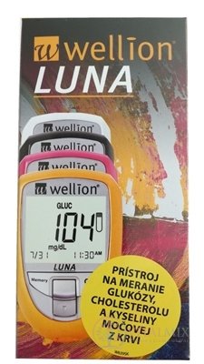 Wellion LUNA Trio s příslušenstvím měřící systém pro měření glukózy, cholesterolu a kyseliny močové, 1x1 set