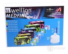 Wellion MEDFINE plus Penneedles 12 mm jehla na aplikaci inzulínu pomocí pera 100 ks + nádoba na použité jehly, 1x1 set