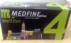 Wellion MEDFINE plus Penneedles 4 mm jehla na aplikaci inzulínu pomocí pera 1x100 ks