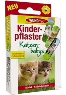 WUNDmed Flexibilní náplast pro děti Koťata 1x10 ks