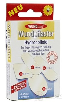 WUNDmed Hydrokoloidní náplast (4 velikosti) 1x10 ks