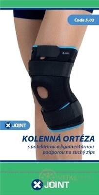 X-JOINT 503 Ortéza kolenní velikost XXL (44-48 cm) s patelární a ligamentární podporou na suchý zip 1x1 ks