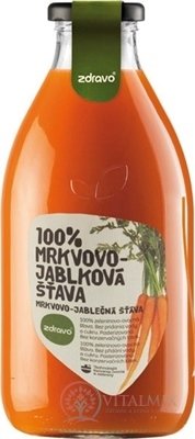 zdravě 100% mrkvový-JABLEČNÁ ŠŤÁVA 1x0,75 l