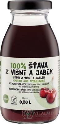 zdravě 100% ŠŤÁVA Z VIŠNÍ A JABEL 1x200 ml