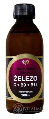 Zdravý svět Lipozomální ŽELEZO + C + B9 + B12 1x200 ml