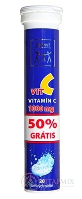 Zdrovit Vitamin C 1000 mg 50% grátis tbl eff (šumivé tablety) 1x20 ks