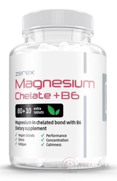 Zerex Magnézium chelát tbl s vitamínem B6, 1x90 ks