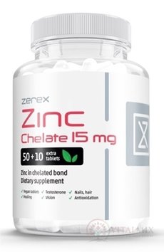 Zerex Zinek chelát 15 mg tbl 1x60 ks