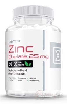 Zerex Zinek chelát 25 mg tbl 1x60 ks